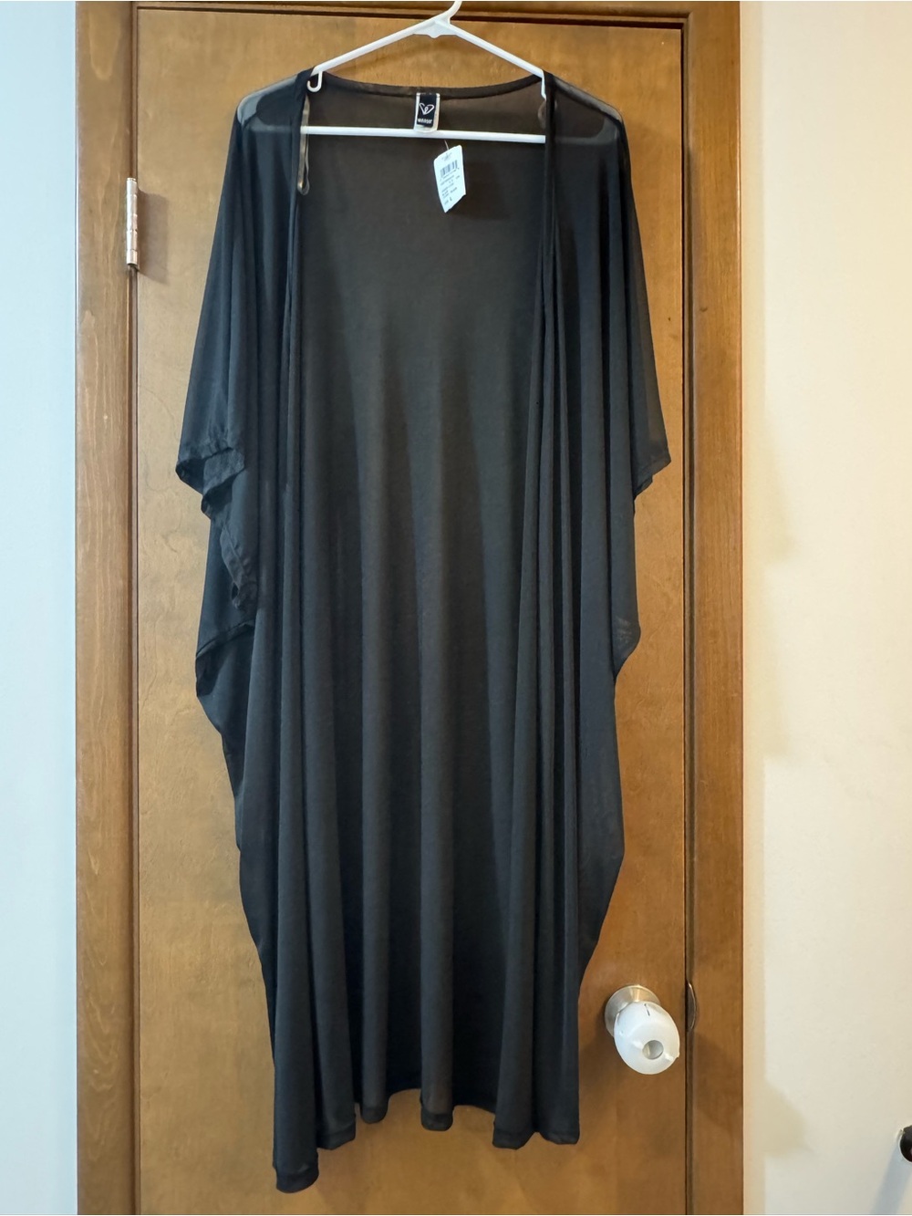 NWT Windsor black sheer duster/kimono cardigan, women’s size L